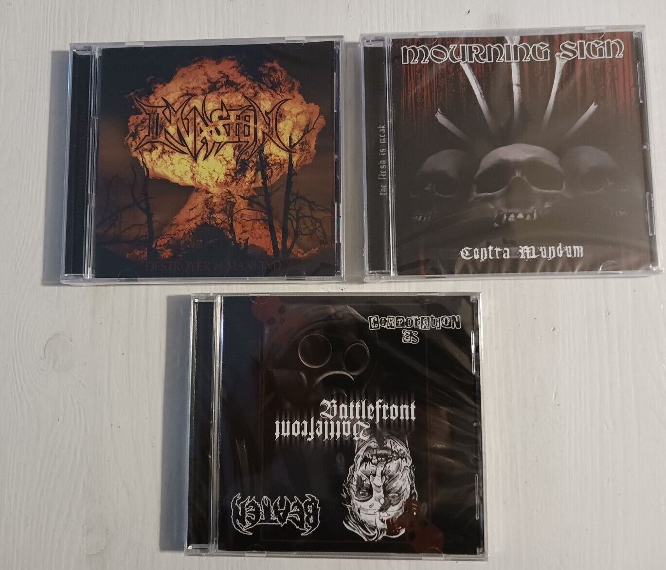 Death Metal Lot 01 - (3) Cds Invasion Napalm Death Unleashed Mourning Sign 