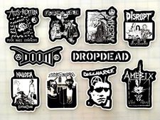 Crust Punk Vinyl Sticker Lot (10 Stickers) SET 12 anarcho grindcore hardcore oi
