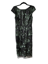 Vera Wang Sequin Cocktail Dress Women’s Black Green Size 2