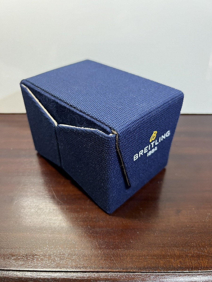 BREITLING Genuine Empty Blue Travel Watch Box Completed with
