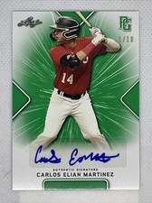 2021 LEAF PERFECT GAME GREEN CARLOS ELIAN MARTINEZ PAPER RC AUTO # 1/10
