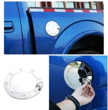 Tank Fuel Filler Door Cover Gas Cap Trim Accessories for Ford F-150 15-19 Chrome