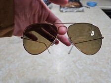 Ray-Ban Rb3025 Gold Brown Aviator Classic B-15 58mm Sunglasses Unisex