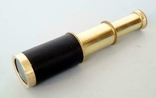 Telescopio pirata portatile da 6" in ottone da 6" in pelle nera regalo stile ...