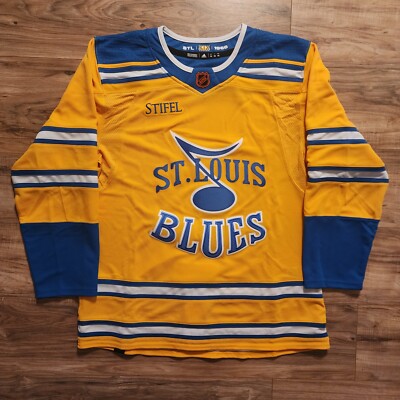 NWT Adidas Louis Blues Blank Reverse Retro Hockey Jersey - Main Image