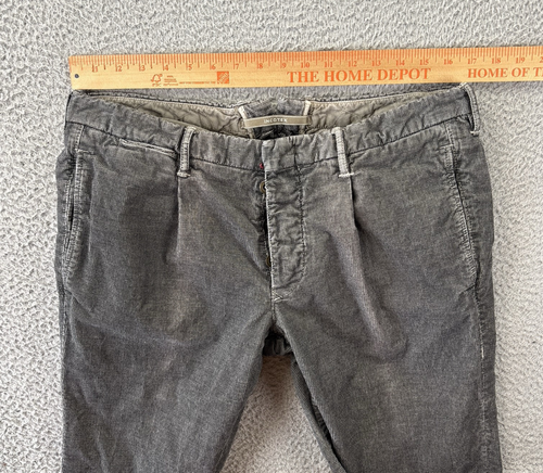 Incotex Slacks Mens 34x29 Gray Slim Fit Chino Cotton Blend Button Fly 1st694 - Picture 9 of 17