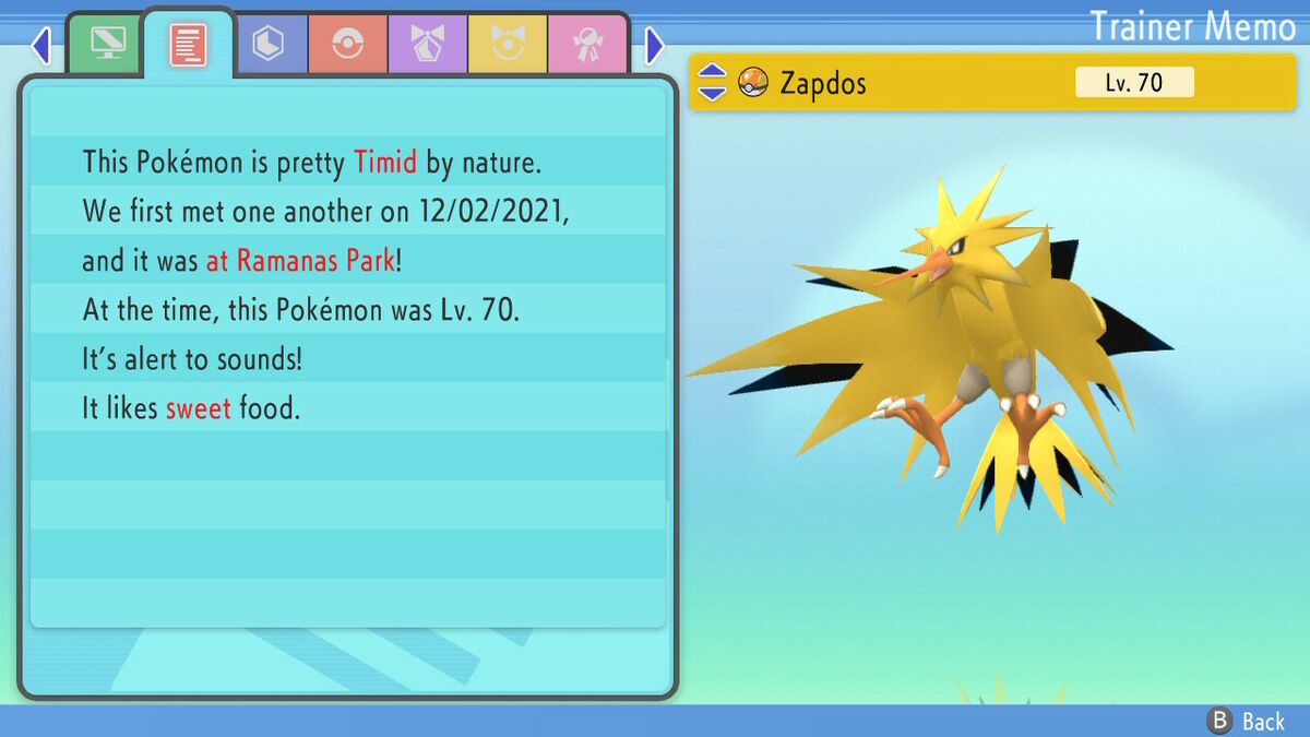 💎Pokemon Brilliant Diamond/Shining Pearl ZAPDOS ✨6IV Ultra Shiny