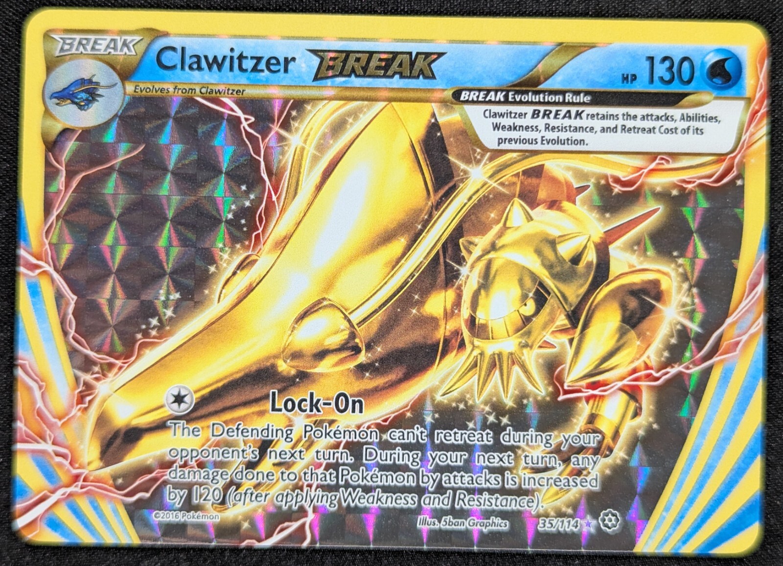 Clawitzer Break 2015 XY Full Art Ultra Rare Pokemon Card 35/108 (NM)