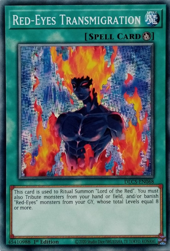 DLCS-EN068 RED-EYES TRANSMIGRATION COMMON 1ST EDITION YuGiOh CARD