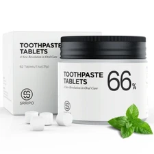 Srripo Toothpaste Tablets 62 pcs, Fluoride Free, Clean Teeth and Fresh Breath