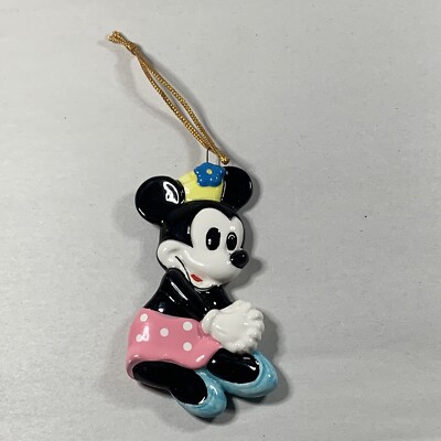 Vintage 1980s Schmid Minnie Mouse Ceramic Ornament