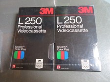 2 Brand New Vintage Scotch 3M L-250 L250 Beta Professional Videocassette Tapes