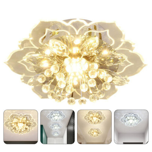  Mini Crystal Chandelier Dome Light Simple Style Ceiling Vintage - Picture 1 of 12