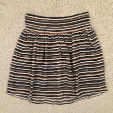 Old Navy Pull On Skirt Medium Short Lined Lightweight Multicolor Striped Casual