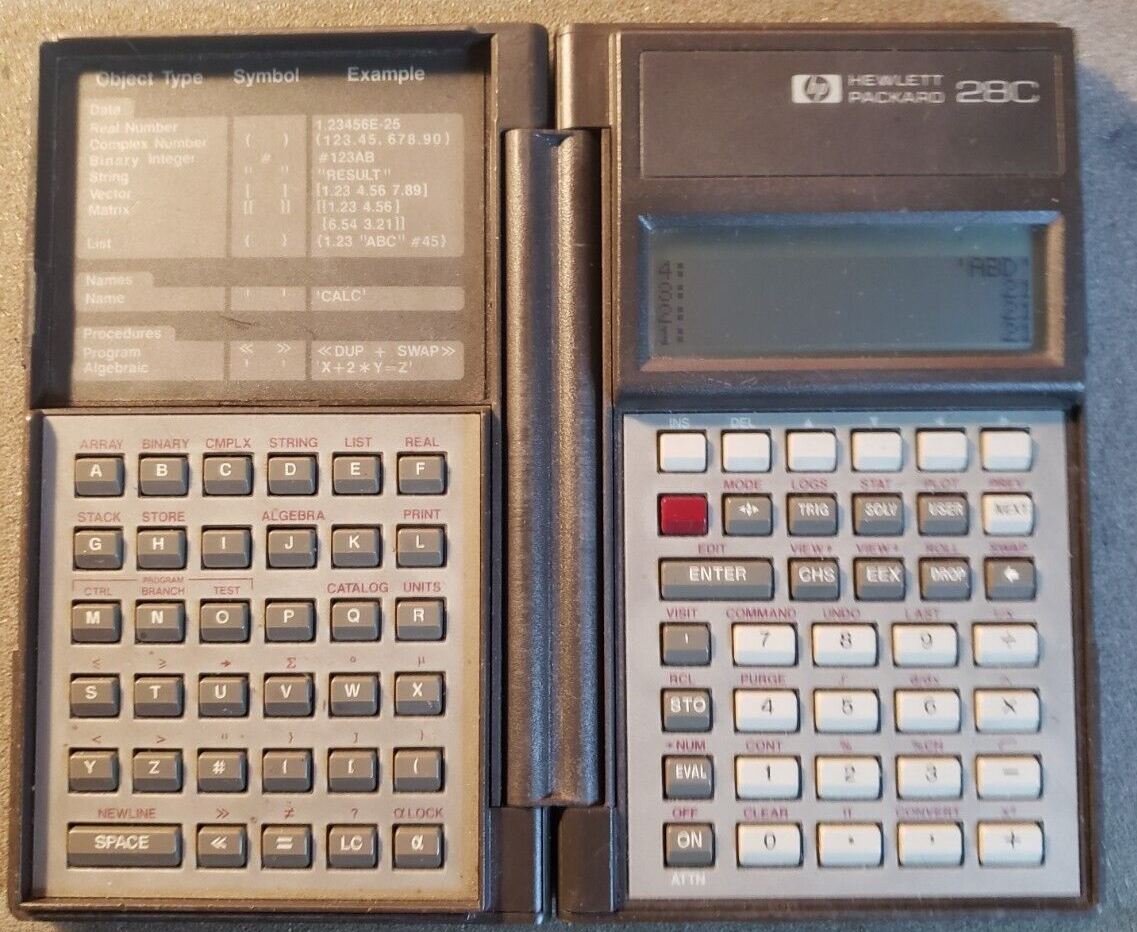 Hewlett Packard HP 28C Scientific Graphing Calculator Working (DS1D4