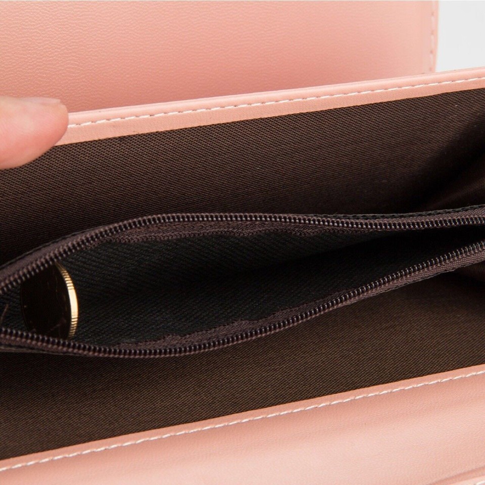 Women Bifold Leather ID Card Holder Long Wallet Clutch Billfold Checkbook Purse