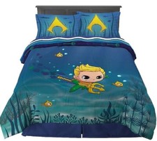 DC Comics "Young Aquaman" Kids Reversible Full Bed Set - AB07PNYFBKM8