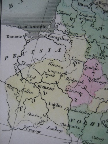 Original 1842 Greenleaf Map RUSSIA IN EUROPE Poland Ukraine Finland Moscow Kiev - Picture 2 of 5