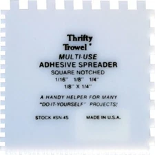 Thrifty Trowel Multi Use Spreader with 4 Square Notched Sides