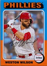 2024 Topps Heritage #105 Weston Wilson RC Philadelphia Phillies