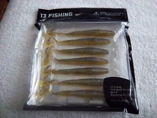 (LOT OF 2 PKS)-13 FISHING NINJA WORM NINJA TAIL 5.5" IN MUSTARD WATER 7-PER PACK
