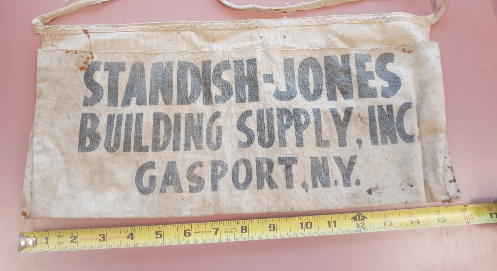 Classic STANDISHJONES LUMBER CO Nail Apron GASPORT NY gift art craft