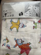 IKEA Clowns Pellejons 4 Piece Baby Nursery Crib Bedding Set 100%Cotton