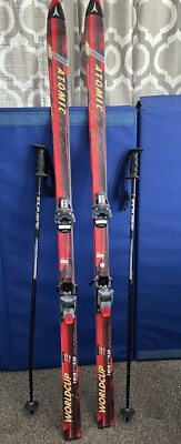 Atomic ATC Worldcup 177cm Skis  Bindings With  Poles