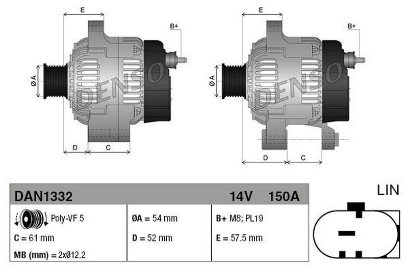Alternatore PER Alfa Romeo Giulietta 1.4 TB 77 KW 105 CV