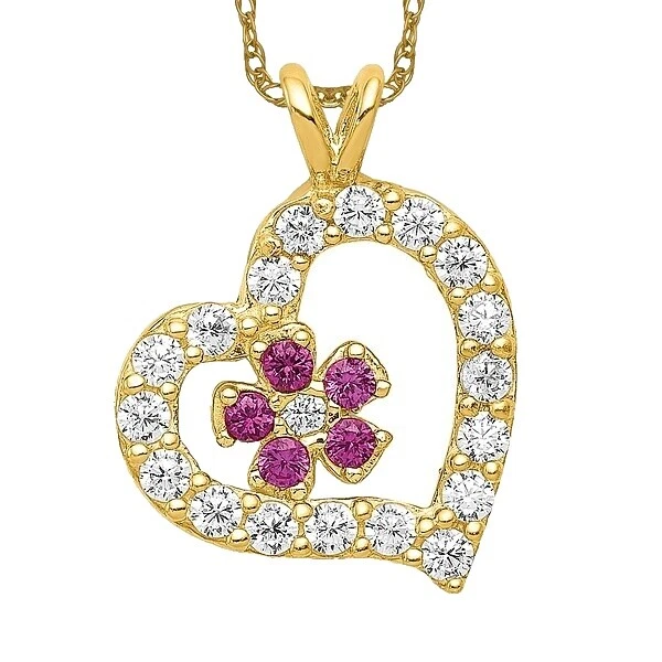 Yellow Gold Plated Flower Fashion Necklaces & Pendants