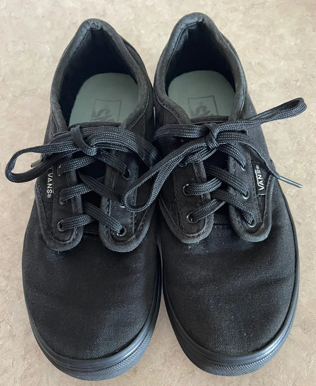 Scarpe sneakers basse Vans donna Missy taglia 3 tutte nere tela casual sportive