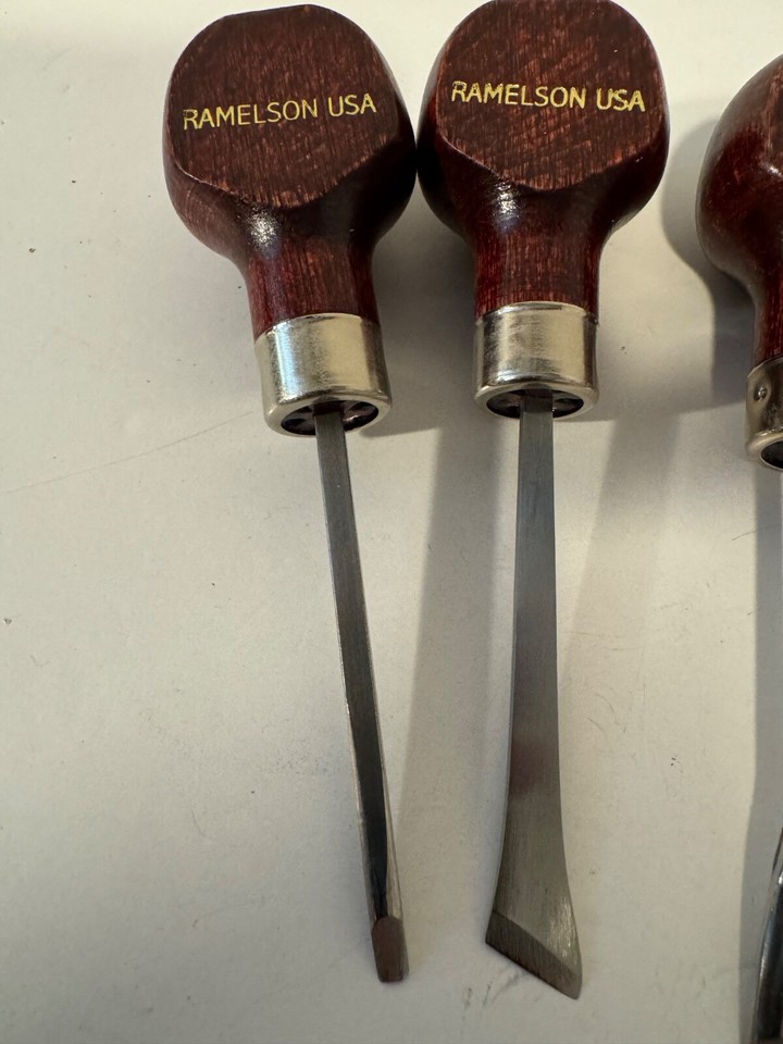 Vintage Ramelson Palm Grip Wood Carving Tools With (6) Tools | eBay