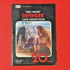 Atari 2600 Defender Video Game Manual ONLY 1982 Game Instructions