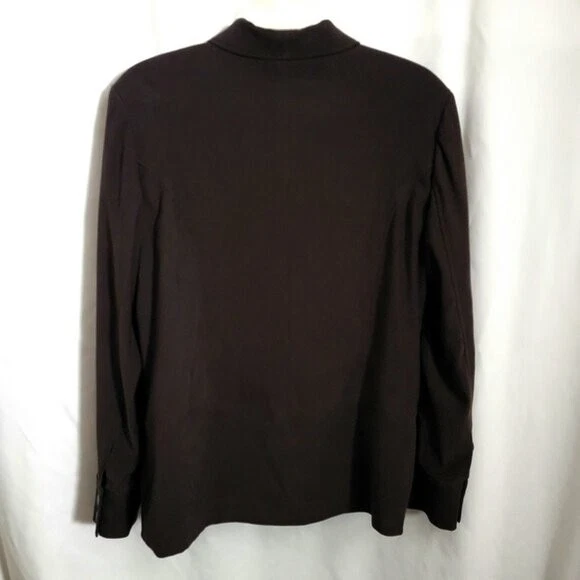 Винтажный Dalia Sport коричневый Blazer куртка застежки размер 14 Y2K универсальный женщин - Изображение 2 из 4