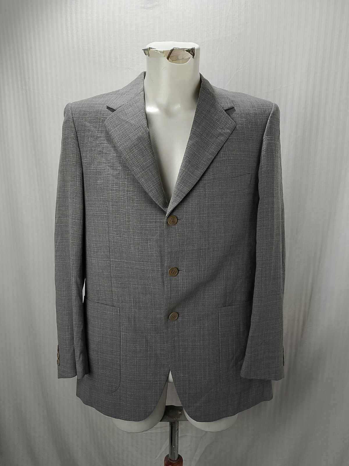 Articolo e2926 giacca uomo Yves Saint Laurent grigia taglia IT48 ascelle 54cm 