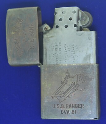 ベトナム 1971-1972 ZIPPO Original USN USS Ranger Khe Sanh 1971 1972 Vietnam Zippo Lighter