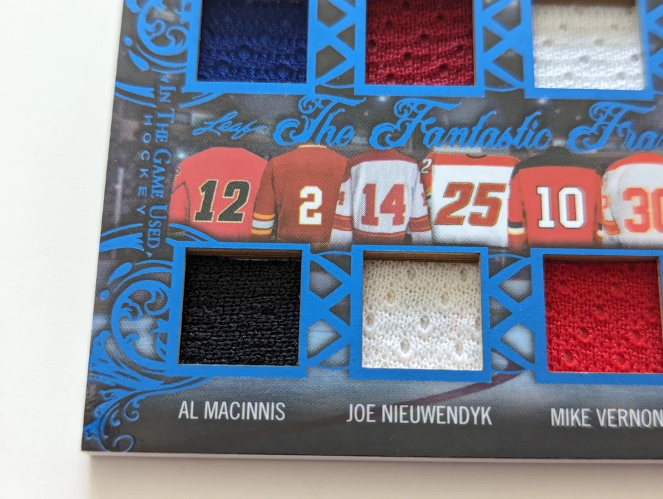 🔥#/30 IGINLA MACINNIS MCDONALD ROBERTS VERNON 8 RELIQUIAS 2020-21 Juego de hojas usado🔥 Foto 4 de 4