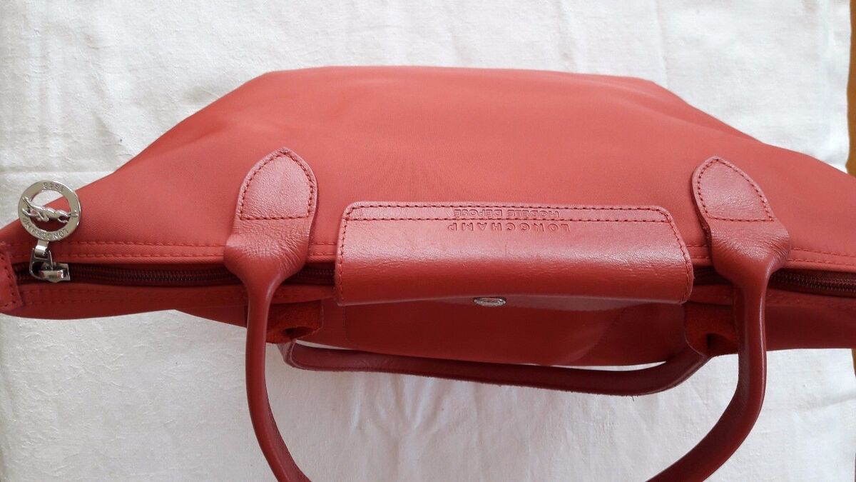 Longchamp Authentic Modele Depose Tote Bag Medium Red double Longchamp Authentic Modele Depose Tote Bag Medium Red double