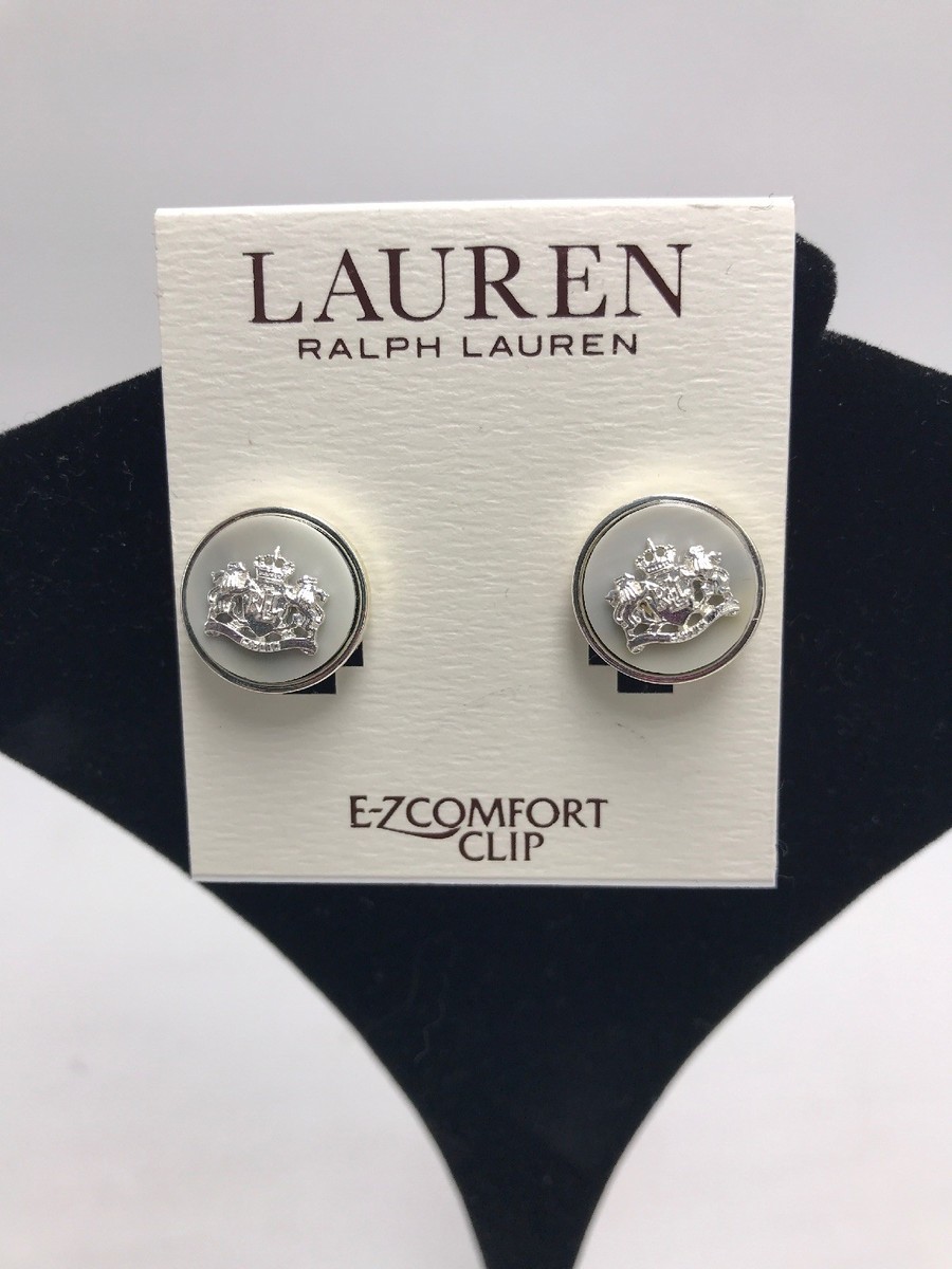 Ralph Lauren Silvertone Horn RLL Crest Overlay Disc E-z