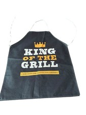 NEW novelty adult ONE SIZE apron full coverage canvas funny KING OF THE GRILL