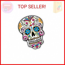 Sugar Skull Sticker Version 32 - Day of the Dead Vinyl Wall Home Decor Car Windo