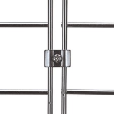 Gridwall Joining Connectors for Wire Grid Panels/Grid Wall - Chrome - 20 Pack