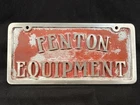 Vintage Fenton Equipment Cast Aluminum Sign