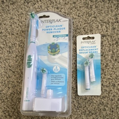 Interplak OPTICLEAN Rechargeable Rotating Electric Toothbrush + Heads