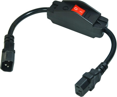 IEC 320 C14 to C13 Heavy Duty Short Power Cord with On-Off Switch,Standard Compu