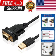 USB to RS232, USB Serial Adapter with FTDI Chipset,USB 2.0 to Male DB9 Serial...
