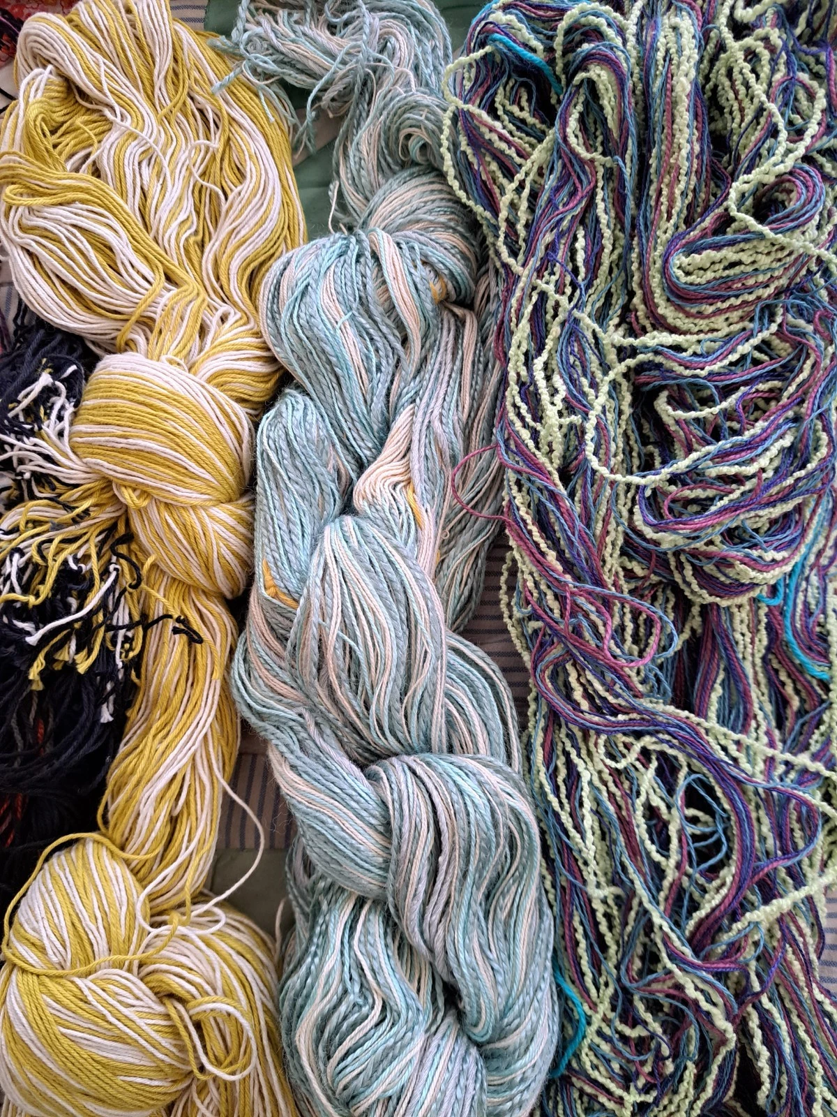 Lot Of 3 Artisinal Handcrafted Yarns Twist Multicolor 16 Oz. Total - product detail image 1