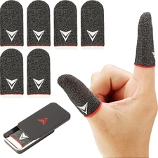 6 Pack Gaming Finger Sleeves, Finger &Thumb Sleeves for Mobile Gaming,Anti Sweat