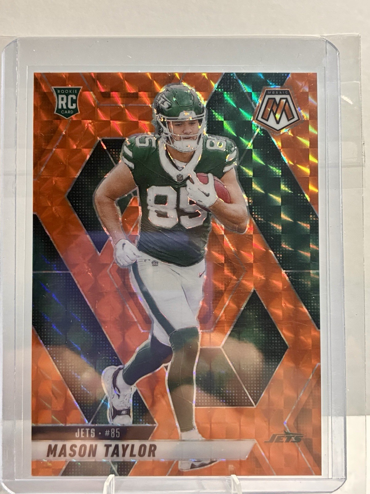2025 Panini Mosaic - Rookies Mason Taylor #324 Orange Mosaic Prizm /199 (RC)