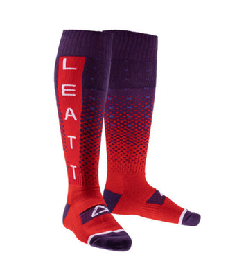 Leatt Moto Sun Down Socks Size Small/Medium (Purple, Red, White) 6024500120
